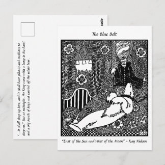 Slaapend beer en koning van de  tekening van Arabi Briefkaart