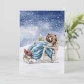 Slaapend Beer in de sneeuw (Staand voorkant)