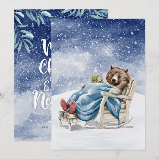 Slaapend Beer in de sneeuw (Voorkant / Achterkant)