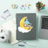 Slaapend Beer, klein Beer, Beer op de maan Sticker (iPad Cover)