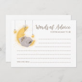 Slaapend Beer Neutrale woorden van adviserende Kaa Advieskaart (Voorkant / Achterkant)