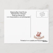 Slaapend Beer Sand Dunes 1 - Briefkaart (Achterkant)
