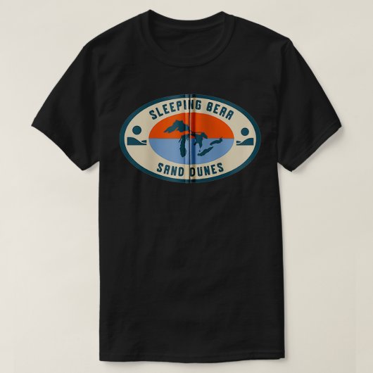 Slaapend Beer Sand Dunes Michigan Michigander Grea T-shirt (Design voorkant)