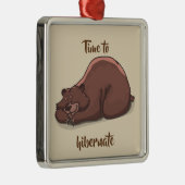 Slaapend Beer/Tijd tot Sluimeraat Metalen Ornament (Rechts)