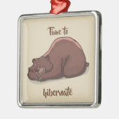 Slaapend Beer/Tijd tot Sluimeraat Metalen Ornament (Links)