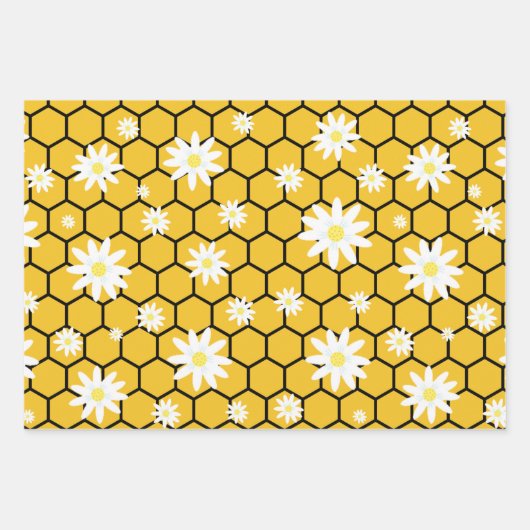 Slaapend bijenpatroon Cartoon Inpakpapier Vel (Voorkant 2)