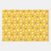 Slaapend bijenpatroon Cartoon Inpakpapier Vel (Voorkant)