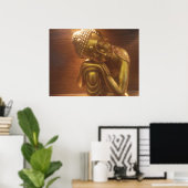 Slaapend Boeddha-standbeeld Poster (Thuiskantoor)