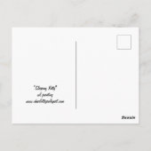 Slaapend Briefkaart met Kitty Cat Art (Achterkant)