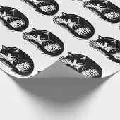 Slaapend buiskattenpatroon cadeaupapier (Hoek)