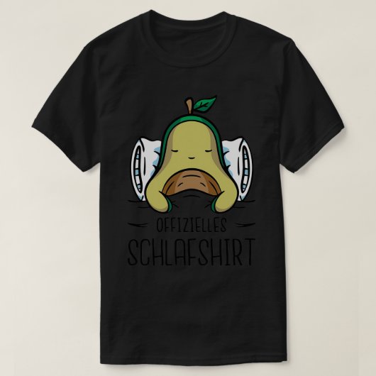 Slaapend Cute Avocado Offizielles Schlaf T-shirt (Design voorkant)