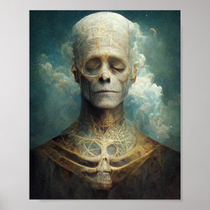 Slaapend Dood Donkere Fantasy Sci-Fi Art Poster