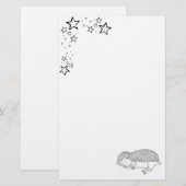 Slaapend egelpapier briefpapier (Voorkant / Achterkant)