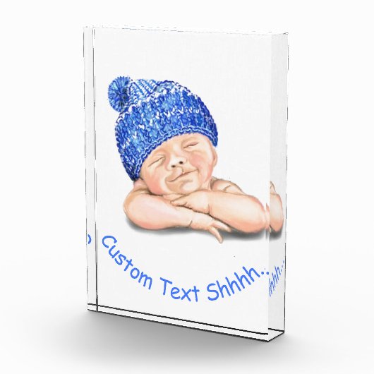 Slaapend fijn glimlachend, fijn Baby - pas aan Fotoblokken (Rechts)