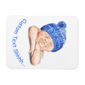 Slaapend fijn glimlachend, fijn Baby - pas aan Magneet (Horizontaal)