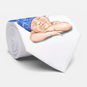 Slaapend fijn glimlachend, fijn Baby - pas aan Stropdas (Opgerold)