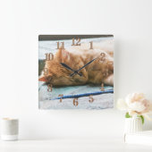 Slaapend gember vierkante klok (Huis)