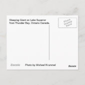 Slaapend Giant Thunder Bay Canada Briefkaart (Achterkant)