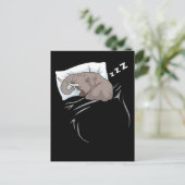 Slaapend Gift Kinder Cute Elephant Gift Slaping Briefkaart (Staand voorkant)