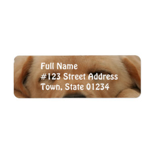 Slaapend Golden Retriever Mailing Label
