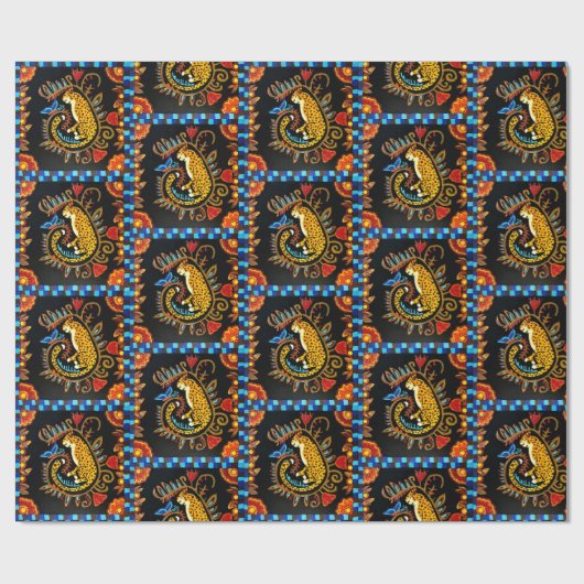 Slaapend Jaguar Wrapping Paper Cadeaupapier (Vlak)