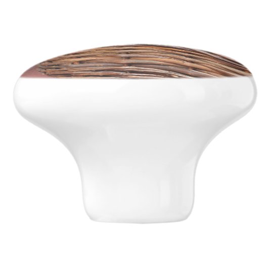 Slaapend Kat keramische knop (Zijkant)