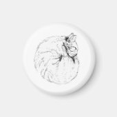 Slaapend Kat Magnet (Voorkant)