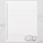Slaapend Kat met letterhead (Voorkant)