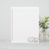 Slaapend Kat met letterhead (Staand voorkant)