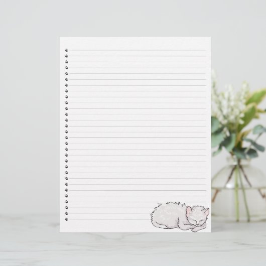 Slaapend Kat met letterhead (Staand voorkant)