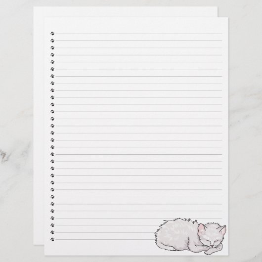 Slaapend Kat met letterhead (Voorkant / Achterkant)