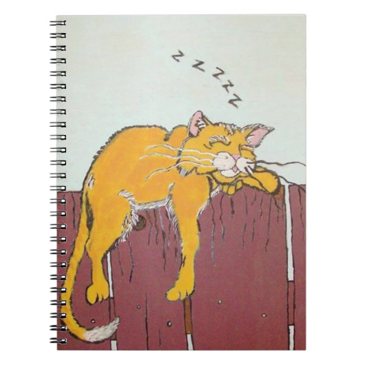 Slaapend Kat Notitieboek (Voorkant)