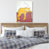 Slaapend Kat op Canvas Afdruk (Insitu (Slaapkamer))