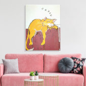Slaapend Kat op Canvas Afdruk (Insitu (Woonkamer))