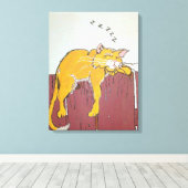 Slaapend Kat op Canvas Afdruk (Insitu (Houten vloer))