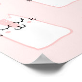 Slaapend Kat Patroon Monogram Poster (Hoek)