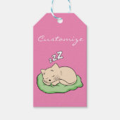 Slaapend Kat Thunder_Cove Cadeaulabel (Voorkant)