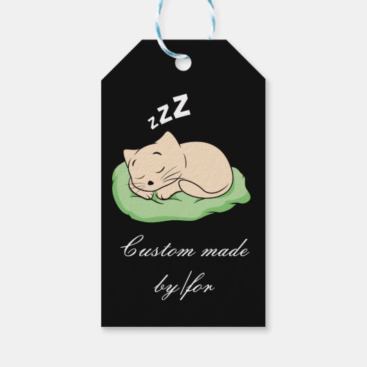 Slaapend Kat Thunder_Cove Cadeaulabel (Achterkant)