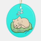 Slaapend Kat Thunder_Cove Keramisch Ornament (Links)