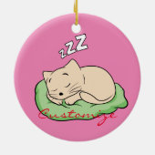 Slaapend Kat Thunder_Cove Keramisch Ornament (Achterkant)