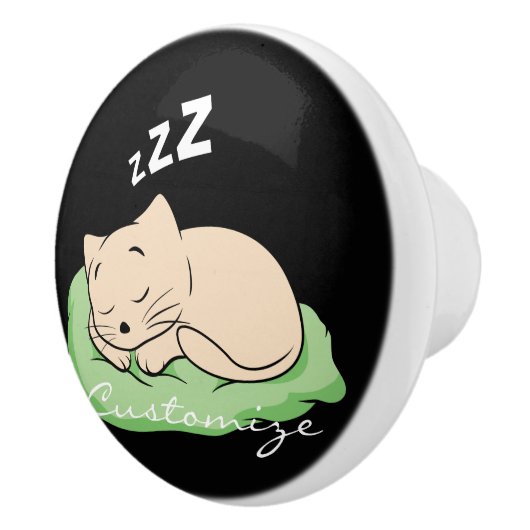 Slaapend Kat Thunder_Cove Keramische Knop (Rechts)