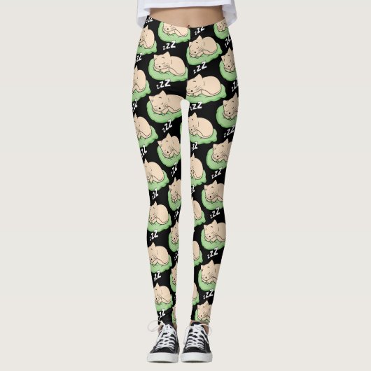 Slaapend Kat Thunder_Cove Leggings (Voorkant)