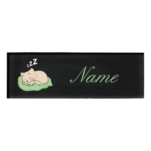 Slaapend Kat Thunder_Cove Naambadge (Voorkant)