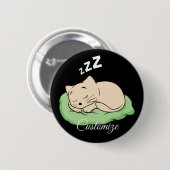 Slaapend Kat Thunder_Cove Ronde Button 5,7 Cm (Voorkant /achterkant)
