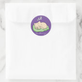 Slaapend Kat Thunder_Cove Ronde Sticker (Tas)