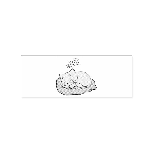 Slaapend Kat Thunder_Cove Rubberstempel (Afrduk)