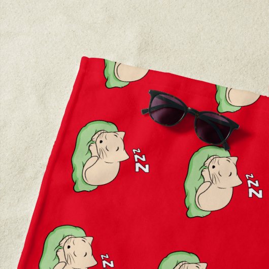 Slaapend Kat Thunder_Cove Strandlaken (In situ)