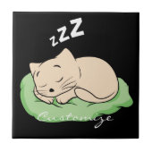 Slaapend Kat Thunder_Cove Tegeltje (Voorkant)