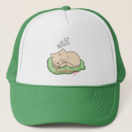 Slaapend Kat Thunder_Cove Trucker Pet (Voorkant)