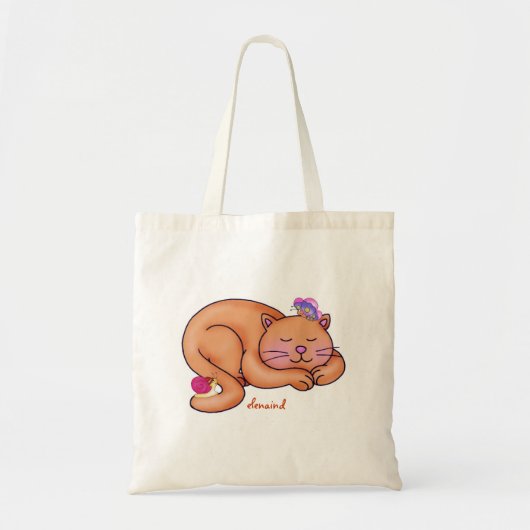 Slaapend Kat Tote Bag (Voorkant)